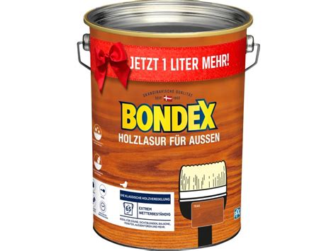 Bondex Holzlasur für Außen Teak seidenglänzend 5 l kaufen bei OBI