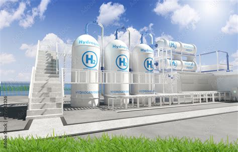 Hydrogen energy storage system. Hydrogen H2 technology. Progressive ...