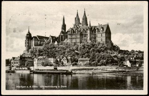 Schloss Albrechtsburg Schleppschiff Meißen Ansichtskarten Lexikon