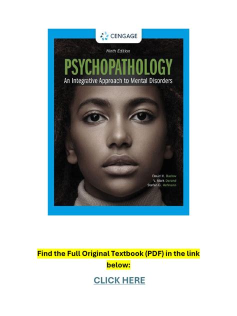 Psychopathology an Integrative Approach to Mental Disorders 9th Edition ...