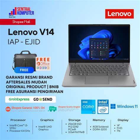 Jual Lenovo V14 G3 Iap Core I3 1215u 4gb 256 W11ohs Shopee Indonesia