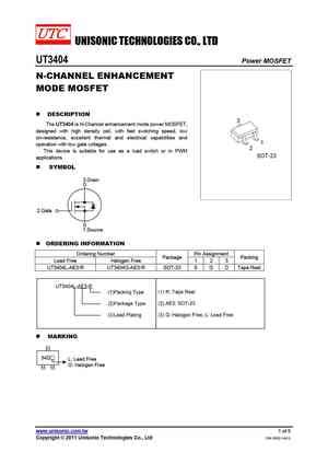 Ut G Ae R Mosfet Datasheet Pdf Equivalent Cross Reference Search