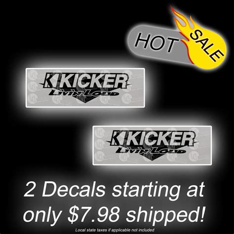 Kicker Car Audio Logo 2 Vinyl Decals Free Upgraded Shipping and REAL USPS Tracking Included in ...