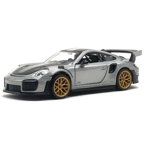 Miniatura Carro Porsche 911 GT2 RS Cinza C Luz E Som California