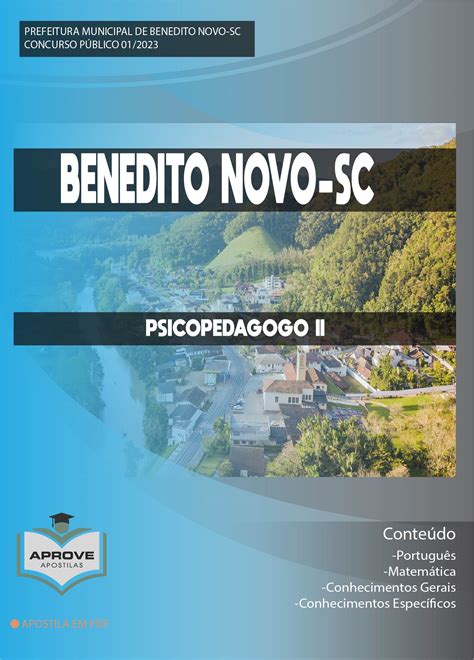 Apostila Benedito Novo Psicopedagogo Ii Aprove Apostilas