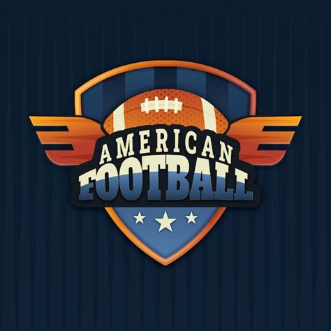 Plantilla de logotipo de fútbol americano degradado Vector Gratis