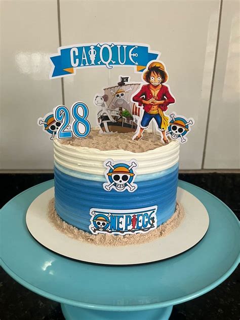 Bolo Decorado Pirata Anime Cake One Piece Birthdays Birthday Cakes