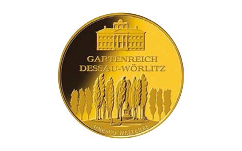 100 Euro Goldmünze 2013 UNESCO Welterbe Gartenreich Dessau Wörlitz