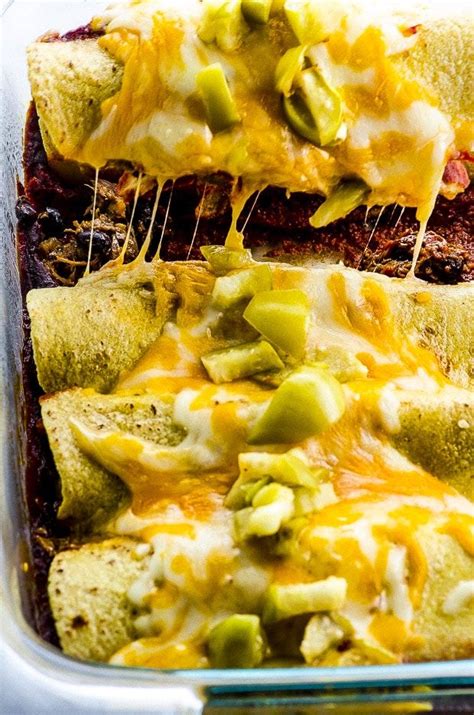 Vegetarian Enchiladas With Black Beans And Jackfruit Recipe Yummy