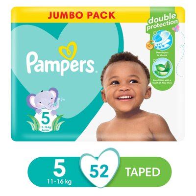 Pampers Baby Dry Size 5 Jumbo Pack 52 Nappies Smart Price Specials