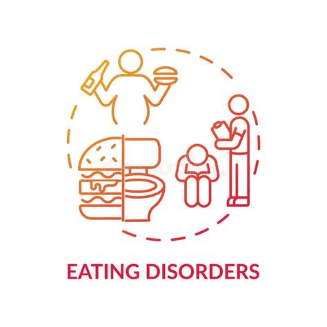 Eating Disorder Rgb Color Icon Stock Vector Illustration Of Anorexia