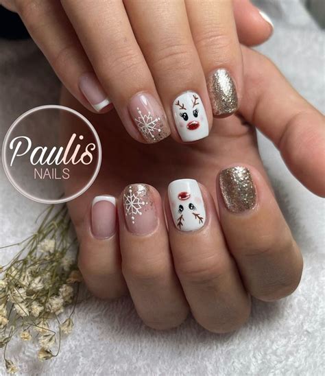 Pin de Paulisnails en Paulissnails Uñas de gel navideñas Manicura de