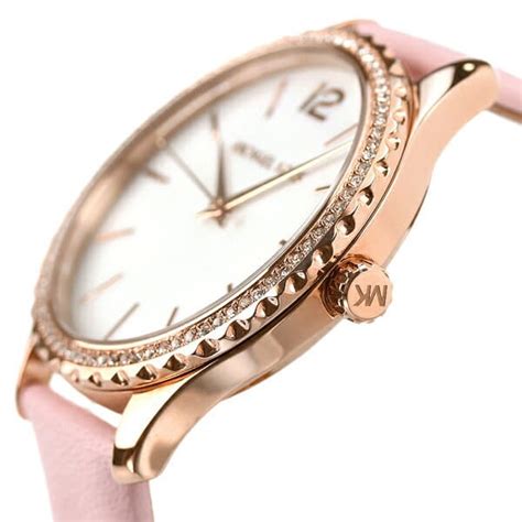 [new]up To 28 5 Times Michael Kors Clock Ladies Mk2909 Michael Kors White Shell X Pink Be