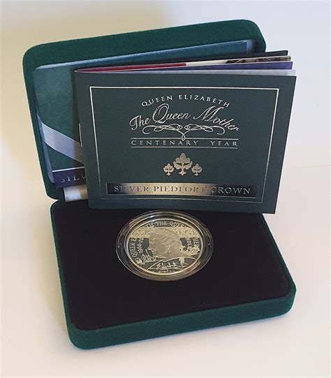 2000 Queen Mother Centenary Silver Piedfort Crown Royal Mint Boxed