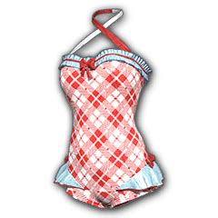 Checkered Swimsuit Red PUBG Survivors Rest