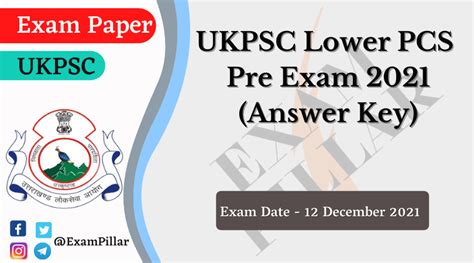 UKPSC Lower PCS Pre Exam Paper 12 Dec 2021 Official Answer Key