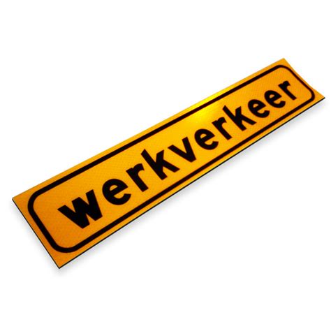 Werkverkeer Magneet Bord Of Sticker Reflecterend Op Voorraad