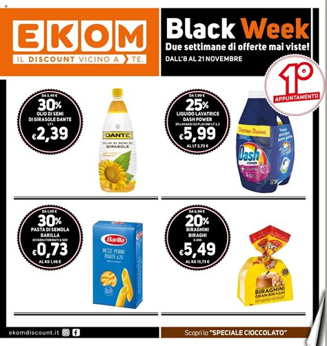 Volantino Ekom Black Week Dall Al