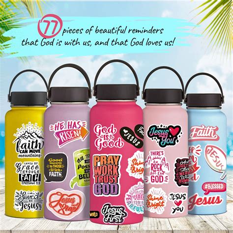 Christian Stickers For Water Bottles Inspirational Jesus Faith