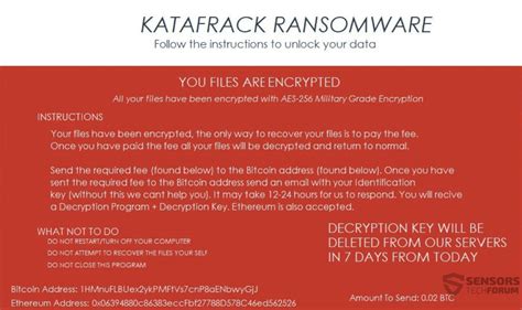 Retire Katafrack Ransomware Restaurar Archivos