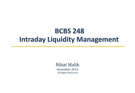 Bcbs Intraday Liquidity Management Ppt