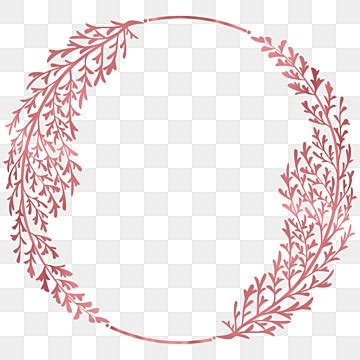 Gold Circular Border PNG Image Rose Gold Tree Leaves Circular Border