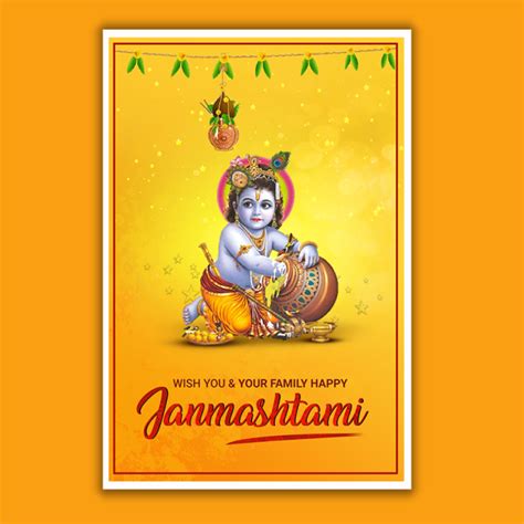 Krishna Janmashtami Poster Artofit