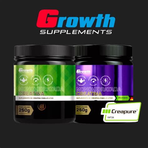 Creatina Monohidratada Creapure Growth 100 250 Gramas Shopee Brasil