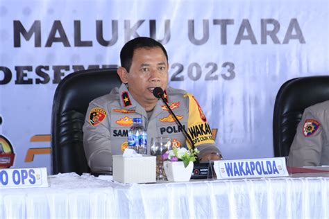 Paparkan Capaian Kinerja Tahun 2023 Polda Maluku Utara Gelar Rilis