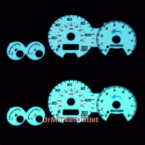 Buy Indiglo Glow Gauge Dash Blue Green Face EL Cover For Subaru 98 01