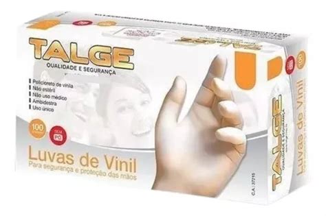 Luvas descartáveis Talge cor transparente tamanho M de vinil x 100