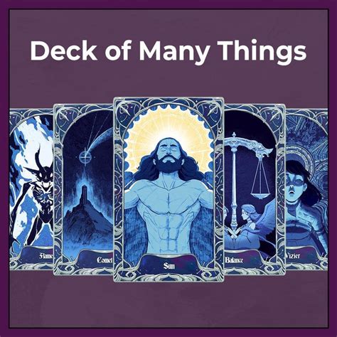 Deck of Many Things D&D 5e Printable PDF Accessory Dungeon - Etsy