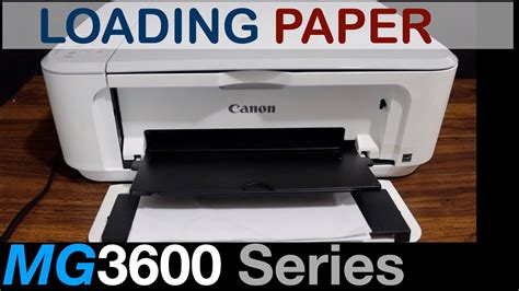 Canon Pixma Mg3600 Loading Paper Youtube