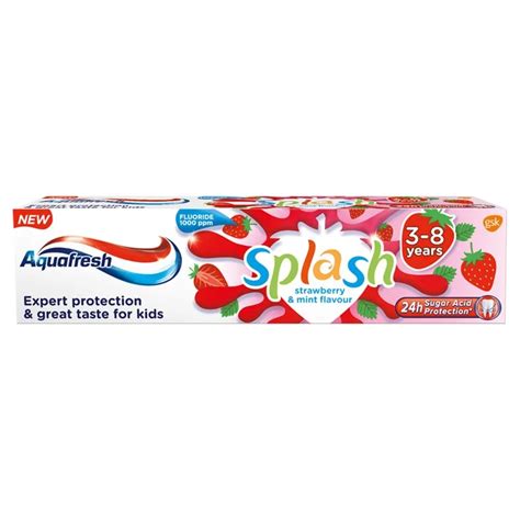 Aquafresh Splash Strawberry Pasta Do Z B W Z Fluorkiem Ml Zakupy