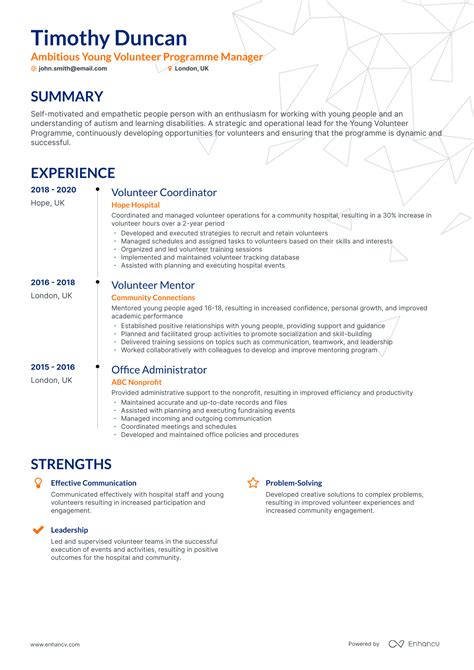 5 Hospital Volunteer Resume Examples & Guide for 2024