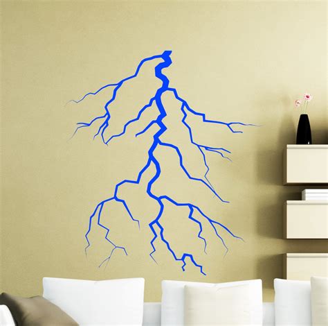 Lightning Strike Wall Decal Thunder Lightning Bolt Vinyl Etsy