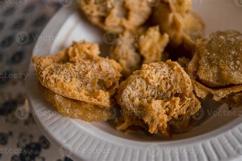 Close Up Photo Of Tahu Walik Javanese Traditional Food With Golden