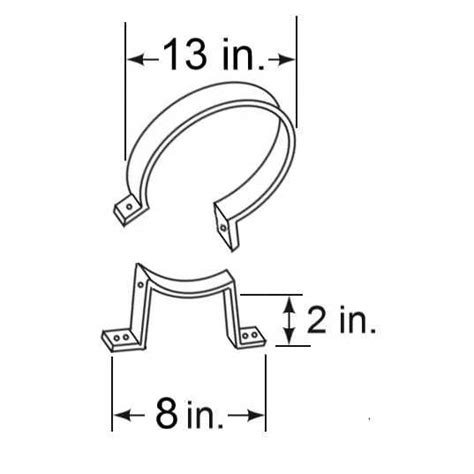 11 Id And 13 Od Double Wall Air Cooled Chimney Bracket Hht Sl1100