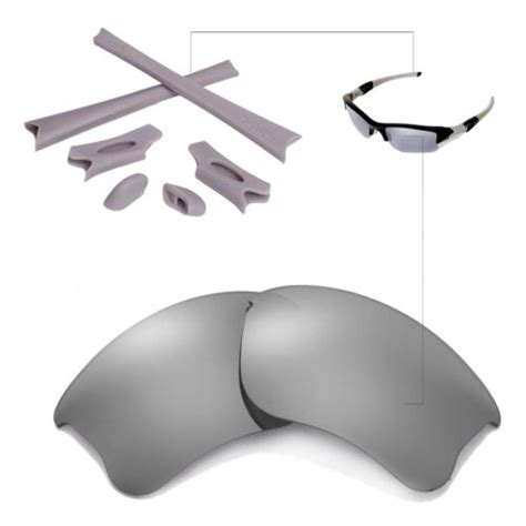 New Walleva Polarized Titanium Lenses And Rubber Kit For Oakley Flak Jacket Xlj Ebay