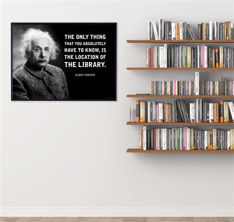 Location of the Library Albert Einstein Quote Fine Art Print. - Echo-Lit