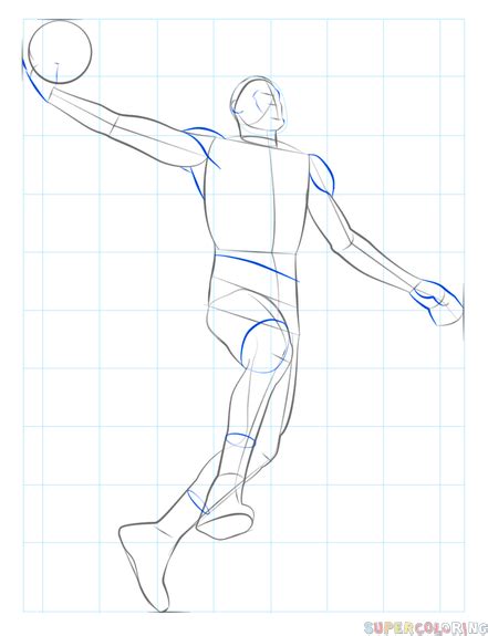 How to draw a basketball player dunking | Step by step Drawing tutorials