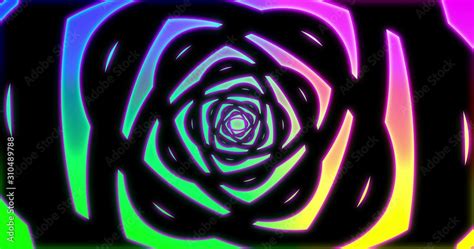 Abstracts Rainbow Spiral Psihodelic Tunnel Background Animation