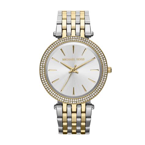 Michael Kors Mk3215 Darci Silver And Gold Ladies Watch Lyst