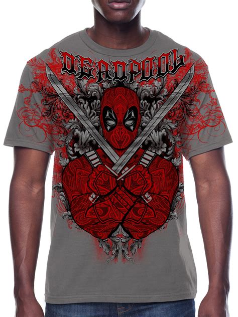 Deadpool Mens Graphic Short Sleeve Tee Sizes Xs 3xl