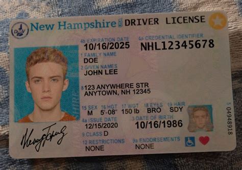 New Hampshire Fake ID Stealth Documents