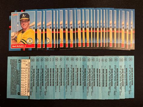 1988 Donruss 256 Mark McGwire 92 Card Lot NM MT EBay