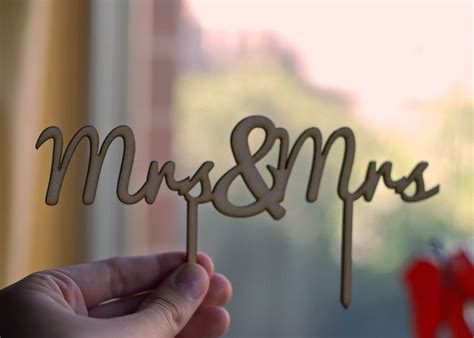 Mrs Mrs Wedding Cake Topper Same Sex Wedding Cake Topper Etsy