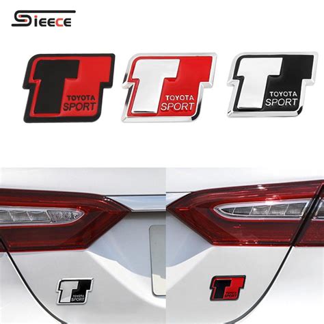 Sieece TOYOTA SPORT Metal Emblem Badge Auto Decals Car Stickers Car