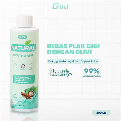 Jual Glivi Natural Mouthwash Obat Kumur Hilangkan Plak Gigi