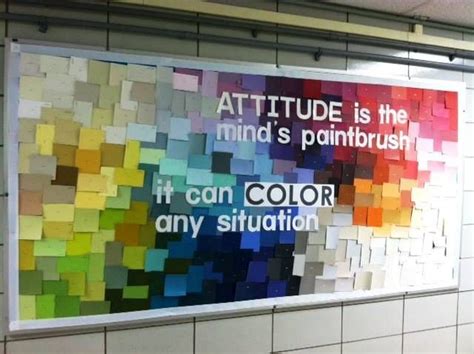 Colorful Positive Attitude Bulletin Board Idea Screenflex Creative Bulletin Boards Bulletin